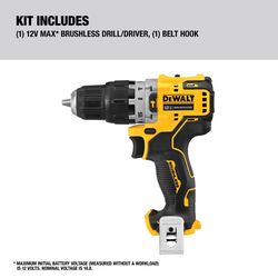 DeWalt 12V MAX XTREME 3/8 in. Brushless Cordless Compact Hammer Drill Tool Only