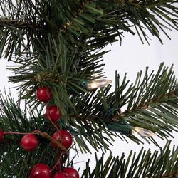 Celebrations 6 ft. L LED Prelit Multicolored/Warm White Mixed Pine Rechargeable Garland