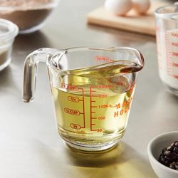 Anchor Hocking 1 cups Glass Clear/Red Measuring Cup