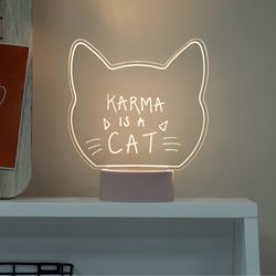 Fizz Cat Acrylic Light Up Sign 1 pk
