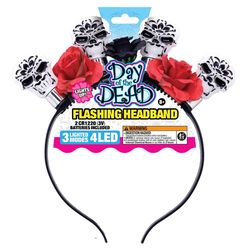 Magic Seasons LED Day of the Dead Skull Headband 1 pk (RANDOM COLOR)