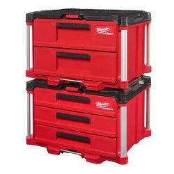 Milwaukee PACKOUT 2 Drawer and 3 Drawer Tool Box Bundle