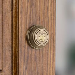 Kwikset SmartKey Antique Brass Metal Deadbolt