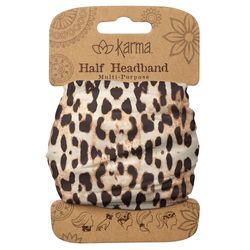 Karma Gifts Leopard Half Headband Polyester Microfiber 1 pk