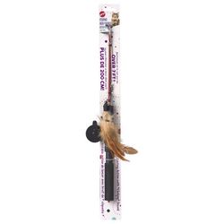 Spot For Cat Multicolored Fishing Rod and Reel Kitty Teaser Cat Toy 1 pk