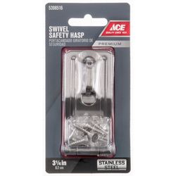 Ace Stainless Steel 3-1/4 in. L Swivel Staple Safety Hasp