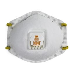 3M N95 Lawn and Garden Disposable Respirator Pro Series Valved White 2 pk