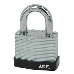 Ace 1-1/16 in. H X 1-3/16 in. W X 11/16 in. L Laminated Steel Pin Tumbler Padlock