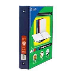 Bazic Products 1-1/2 in. W X 10.39 in. L 3-Ring Blue View Binder