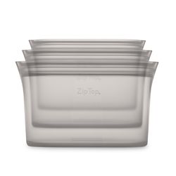 Zip Top Gray Food Storage Container Set 1 pk