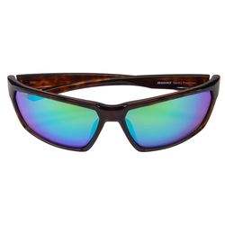 Seachoice Sentry Sunglasses Unisex Shiny Tortoise Frame Green Mirror Lens Polarized