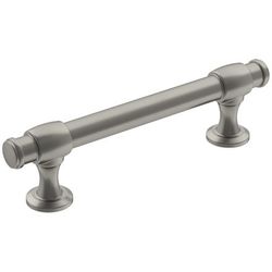 Amerock Traditional Bar Cabinet Pull 3-3/4 in. Satin Nickel Silver 1 pk