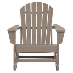 Signature Design by Ashley Sundown Treasure Brown HDPE Frame Slat Rocking Chair