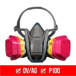 3M P100 Multi-Purpose Half Face Respirator Pro-Series Blue M 1 pc