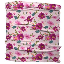 Karma Pink Floral Half Headband Polyester Microfiber 1 pk