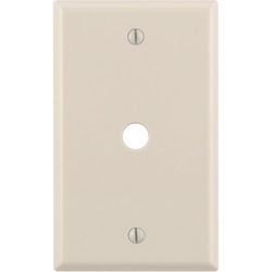 Leviton Almond 1 gang Thermoset Plastic Cable/Telco Wall Plate 1 pk
