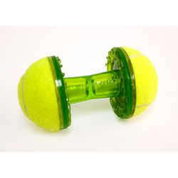 Hyper Pet Chewz For Dog Green TPR Tennis Barbell Chew Dog Toy 1 pk