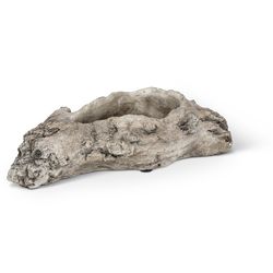 Abbott Jurassic 11 in. W Cement Slim Log Planter Gray