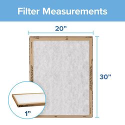 Filtrete 20 in. W X 30 in. H X 1 in. Synthetic 2 MERV Flat Panel Filter 2 pk