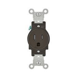 Leviton 15 amps 125 V Single Brown Outlet 5-15R 1 pk
