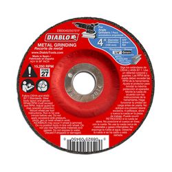 Diablo 4 in. D X 5/8 in. X 1/4 in. thick Aluminum Oxide Metal Grinding Disc 1 pc