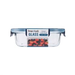 Progressive SnapLock 2.8 cups Blue/Clear Food Container and Lid 1 pk