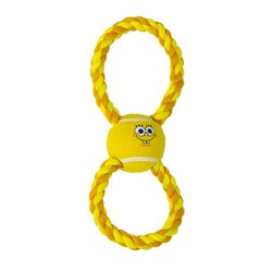 Buckle-Down Nickelodeon For Dog Multicolored Nylon SpongeBob SquarePants Tennis Ball Tug Toys 1 pk