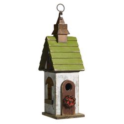 Glitzhome 15.75 in. H X 6 in. W X 5.25 in. L Wood Bird House