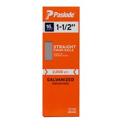 Paslode 1-1/2 in. L X 16 Ga. Straight Strip Galvanized Finish Nails 2000 pk