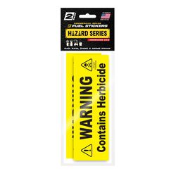 Fuel Stickers 2 in. H X 6 in. W Rectangle Yellow Fuel Sticker Label 2 pk