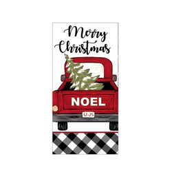 Ritz Multicolored Cotton Merry Christmas/Noel Pick-Up Truck Kitchen Towel 1 pk