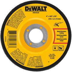 DeWalt High Performance 4 in. D X 5/8 in. X .045 in. thick Aluminum Oxide Cut-Off Wheel 1 pc