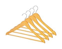 Whitmor 9-5/16 in. H X 1/2 in. W X 17-1/2 in. L Wood Brown Suit Hanger 1 pk