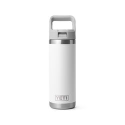 YETI Rambler 18 oz White BPA Free Bottle with Straw Cap