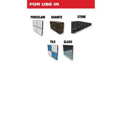 Milwaukee Diamond Max 2-1/2 in. Diamond Grit Glass/Porcelain/Tile/Stone 2-1/2 in. L Hole Saw
