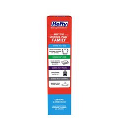 Hefty Shrink-Pak Jumbo Clear Vacuum Cube Storage Bags