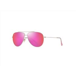 Maui Jim Hauoli XS Sunglasses Unisex Shiny Light Gold with Sage- Fuschia Frame Maui Sunrise Lens Pol