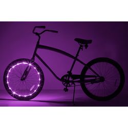 Brightz Wheel Brightz Purple LED Bike Accessory ABS Plastic, Polyurethane,Silicone/Rubber, Iron, Ele