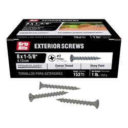 Grip-Rite No. 6 wire X 1-5/8 in. L Phillips Bugle Head Coarse Exterior Screws