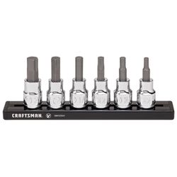 Craftsman V-Series X-Tract Technology 3/8 in. drive SAE Hex Bit Socket Set 6 pc