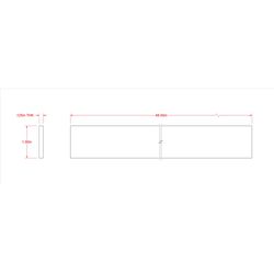 SteelWorks 0.125 in. X 1 in. W X 4 ft. L Weldable Aluminum Flat Bar 1 pk