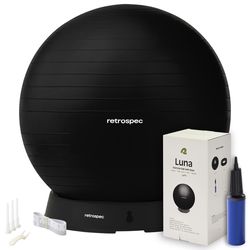 Retrospec Luna Exercise Ball with Base