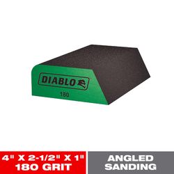 Diablo 4 in. L X 2.5 in. W X 1 in. 180 Grit Ultra Fine Dual Edge Sanding Sponge