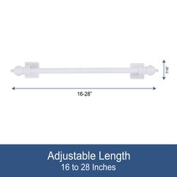Kenney White Traditional/Transitional Magnet Cafe Rod 16 in. L X 28 in. L