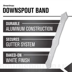 Amerimax 0.25 in. H X 2 in. W X 13.5 in. L White Aluminum K Downspout Strap