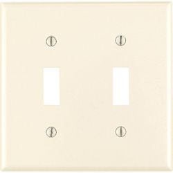 Leviton Almond 2 gang Thermoset Plastic Toggle Wall Plate 1 pk