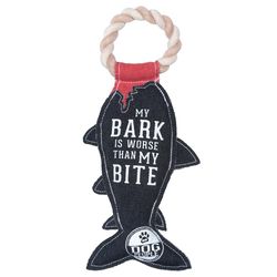 Pavilion We People For Dog Black Cotton Shark Squeak Dog Toy 13 1 pk