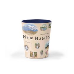 Xplorer Maps 1.5 oz Multicolored Ceramic New Hampshire Shot Glass