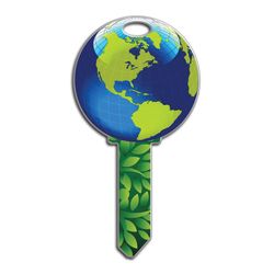 Lucky Line Key Shapes Earth House Key Blank 68 Single For Schlage Locks Multicolored