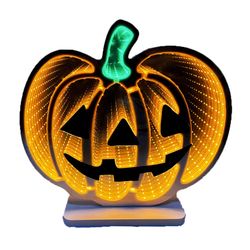 Celebrations Orange 192 ct 11.8 in. LED Prelit Pumpkin Halloween Decor